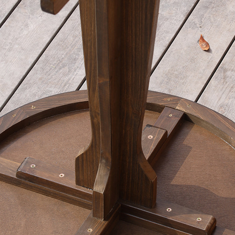 Contemporary Retro Solid Wood Plywood & Iron Round Square Coffee Table And Chair Set For Balcony & Living Room Cuvalon