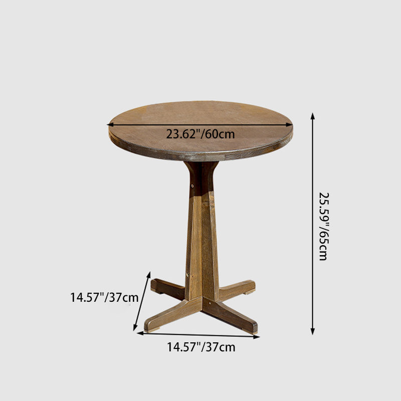Contemporary Retro Solid Wood Plywood & Iron Round Square Coffee Table And Chair Set For Balcony & Living Room Cuvalon