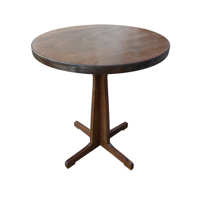 Contemporary Retro Solid Wood Plywood & Iron Round Square Coffee Table And Chair Set For Balcony & Living Room Cuvalon