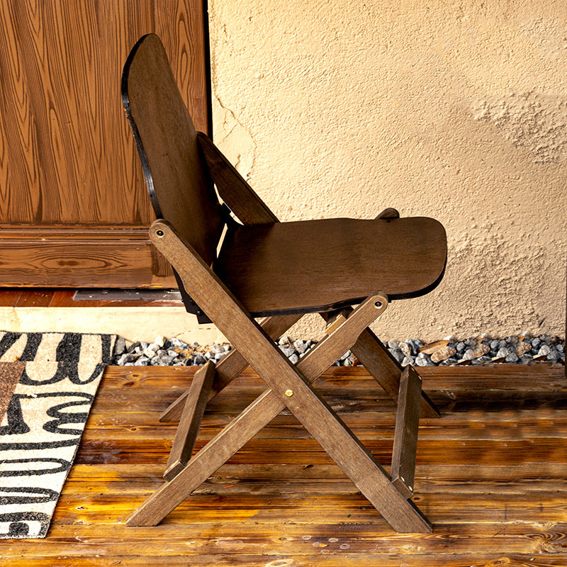 Contemporary Retro Solid Wood Plywood & Iron Round Square Coffee Table And Chair Set For Balcony & Living Room Cuvalon