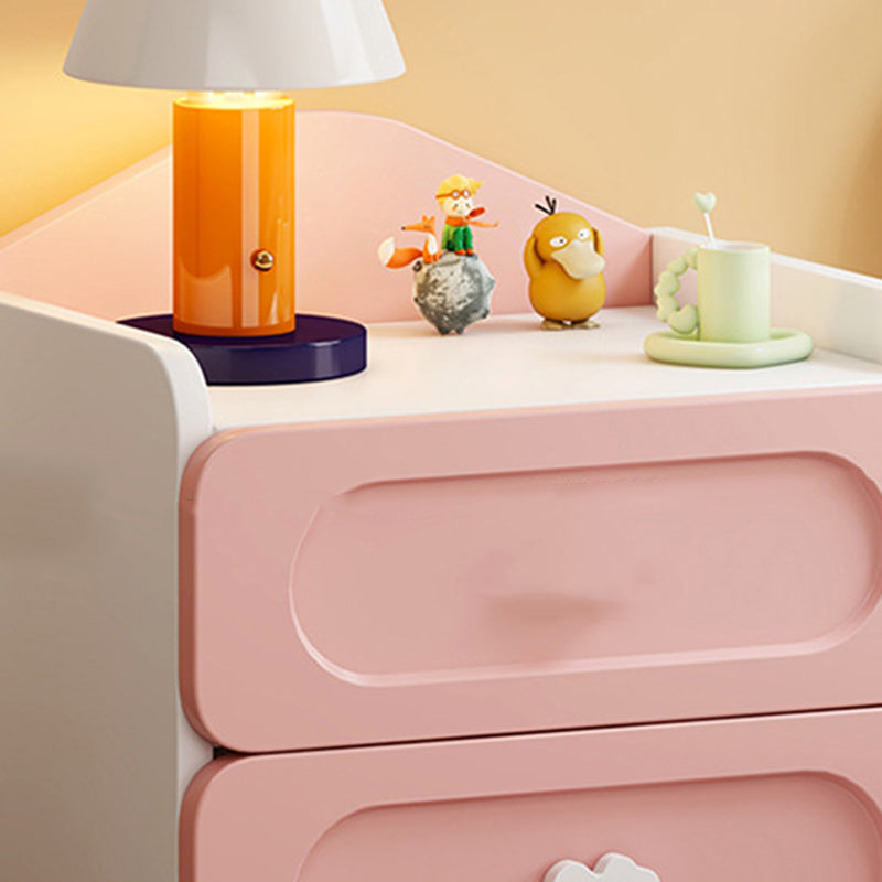 Contemporary Creative Kids Square MDF Nightstand 2-Drawer For Bedroom Cuvalon