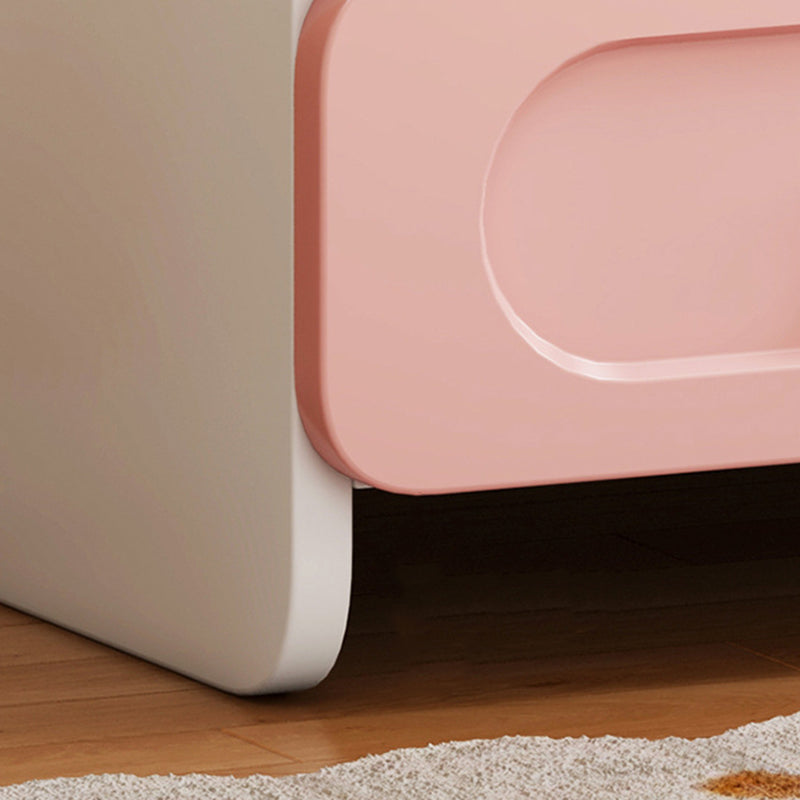 Contemporary Creative Kids Square MDF Nightstand 2-Drawer For Bedroom Cuvalon