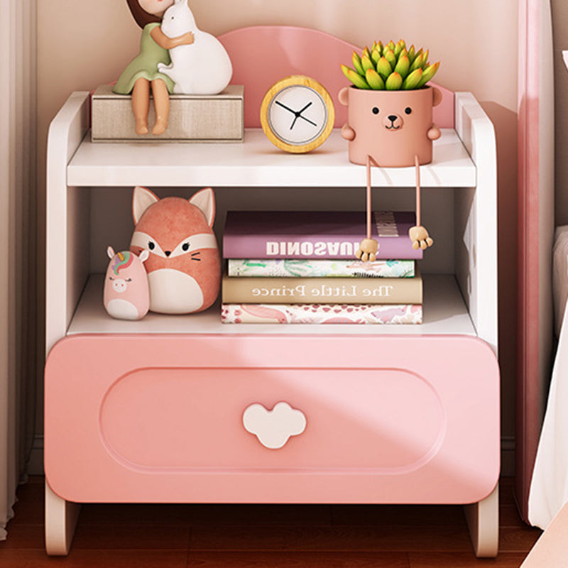 Contemporary Creative Kids Square MDF Nightstand 2-Drawer For Bedroom Cuvalon