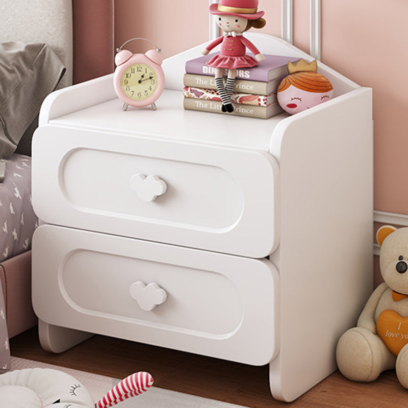 Contemporary Creative Kids Square MDF Nightstand 2-Drawer For Bedroom Cuvalon