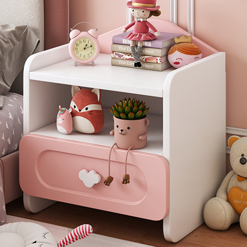 Contemporary Creative Kids Square MDF Nightstand 2-Drawer For Bedroom Cuvalon