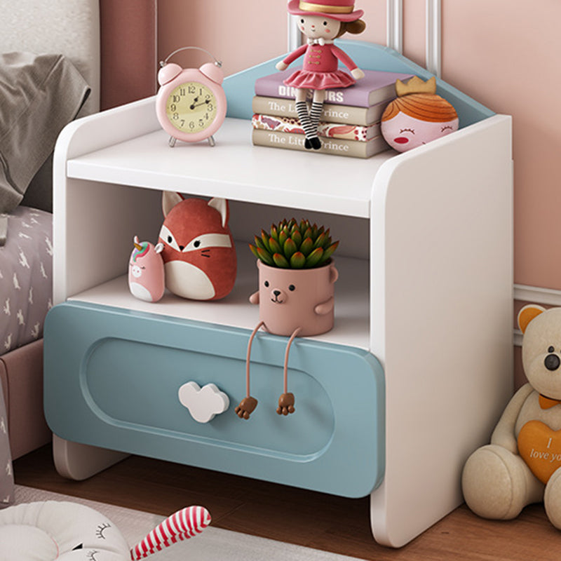 Contemporary Creative Kids Square MDF Nightstand 2-Drawer For Bedroom Cuvalon