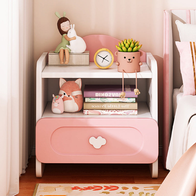 Contemporary Creative Kids Square MDF Nightstand 2-Drawer For Bedroom Cuvalon