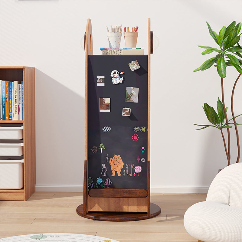 Contemporary Creative Solid Wood Rocket-Shaped Swivel Bookshelf With 4-Tier Storage For Living Room & Bedroom Cuvalon