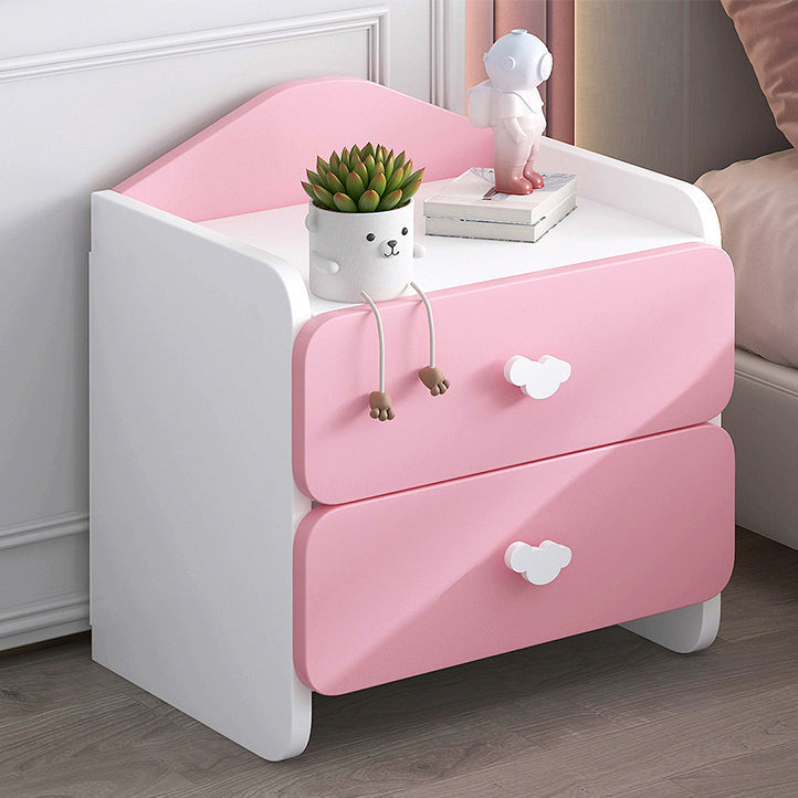 Modern Simplicity Kids Plate Rectangular Cloud Handle Nightstand 1/2 Drawer For Bedside Cuvalon
