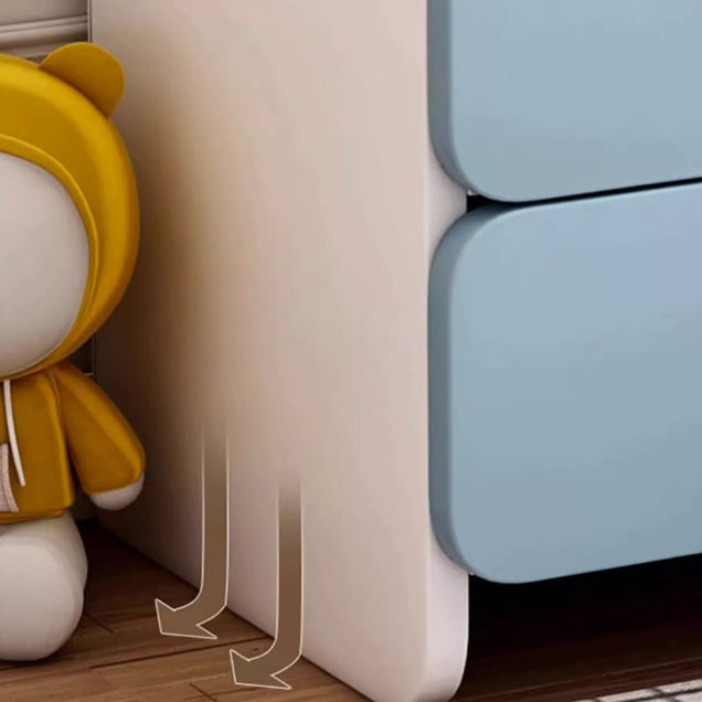 Modern Simplicity Kids Plate Rectangular Cloud Handle Nightstand 1/2 Drawer For Bedside Cuvalon