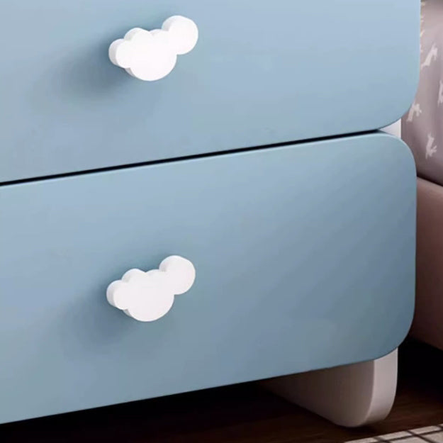 Modern Simplicity Kids Plate Rectangular Cloud Handle Nightstand 1/2 Drawer For Bedside Cuvalon