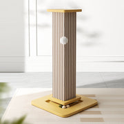 Modern Minimalist Rectangular Medium Density Fiberboard Solid Wood Sisal Cat Scratching Post With Toy Ball For Living Room Cuvalon