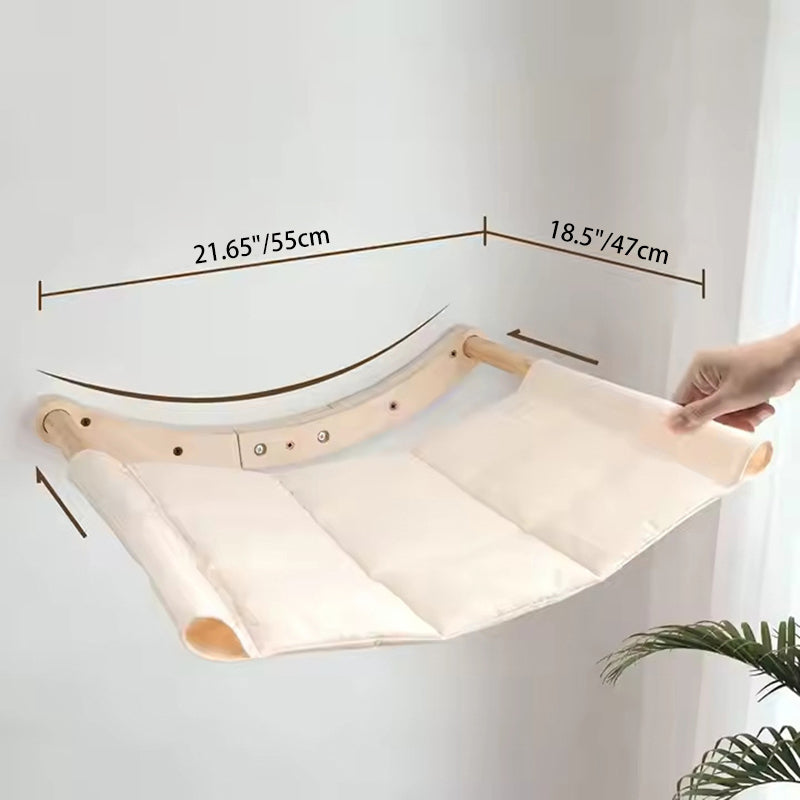 Modern Minimalist Cylindrical Solid Pine Wood Sisal Fabric Cat Tree & Condo 1-Hammock 1-Scratching Post For Living Room Cuvalon
