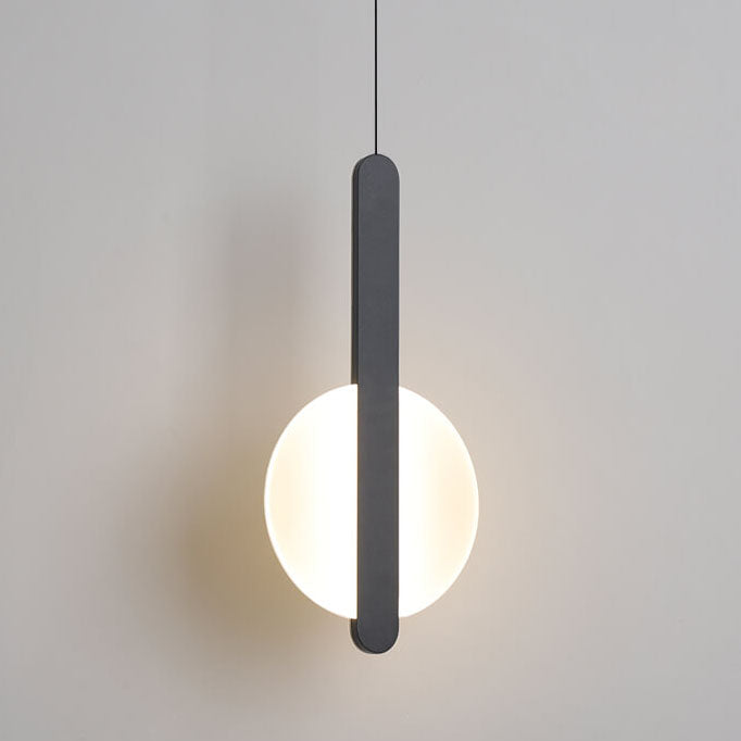 Modern Minimalist Metal Round Shape 1-Light LED Pendant Light Cuvalon