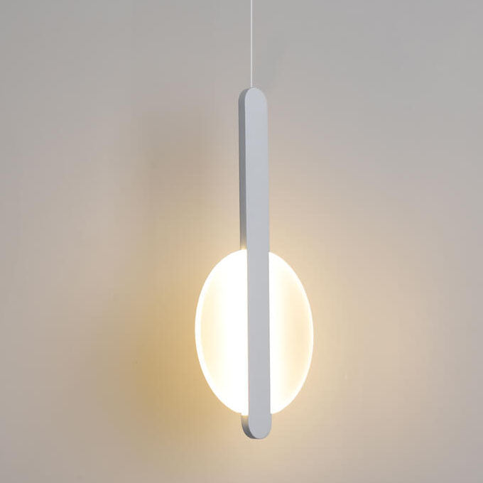 Modern Minimalist Metal Round Shape 1-Light LED Pendant Light Cuvalon