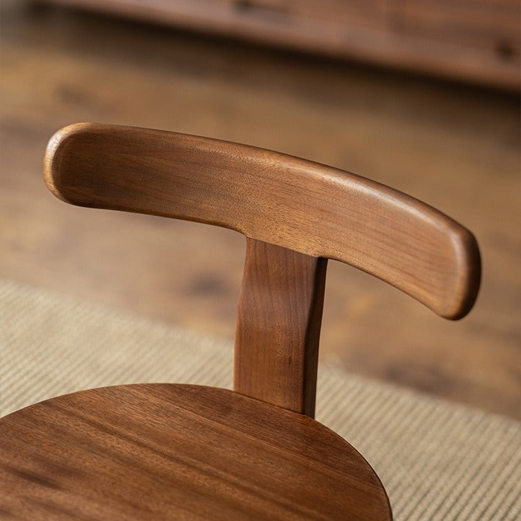 Modern Minimalist Swivel Kids Round Wood Chair Backrest For Living Room Cuvalon