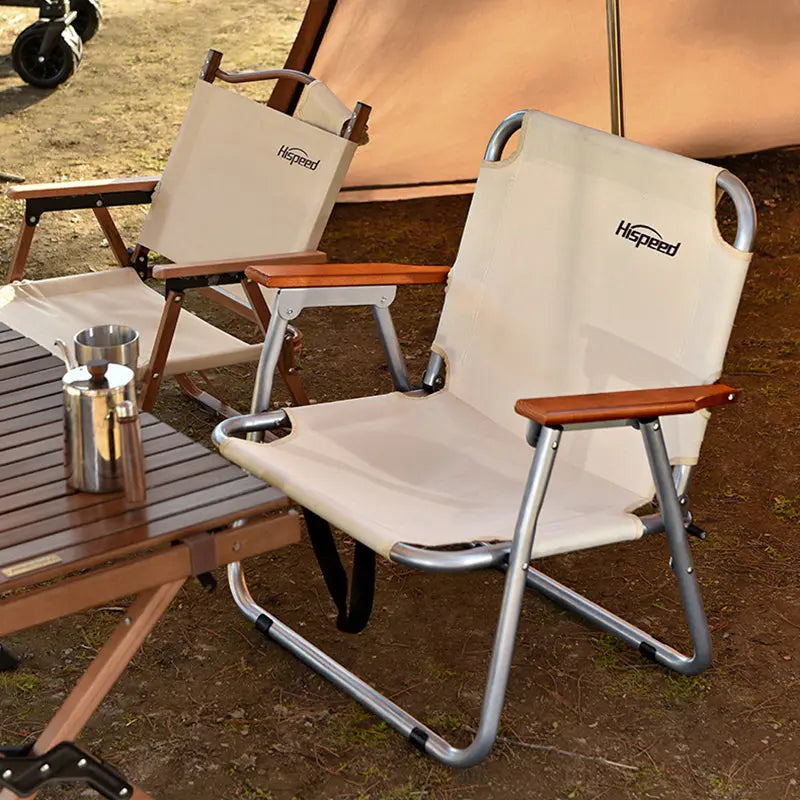 Modern Minimalist Rectangle Outdoor Aluminum Alloy Oxford Fabric Cotton Foldable Detachable Camping Chair Backrest Armrest For Garden Cuvalon
