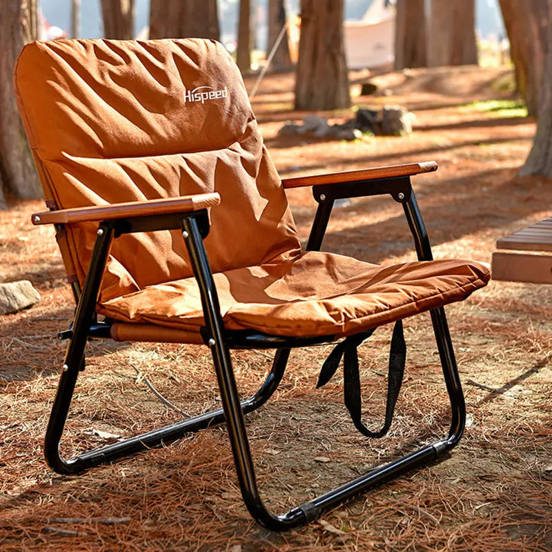 Modern Minimalist Rectangle Outdoor Aluminum Alloy Oxford Fabric Cotton Foldable Detachable Camping Chair Backrest Armrest For Garden Cuvalon