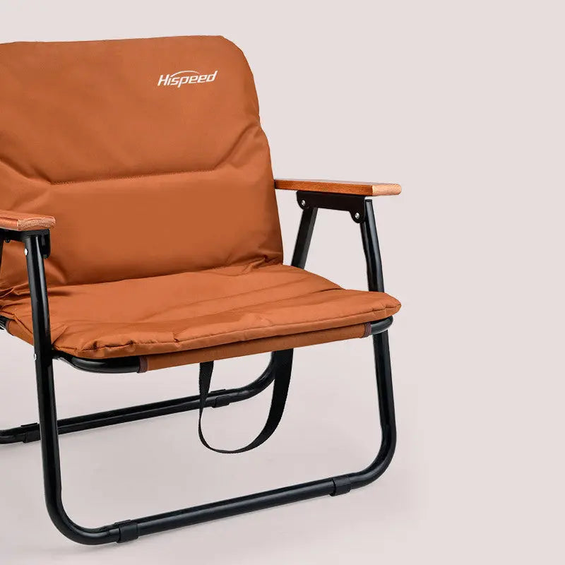 Modern Minimalist Rectangle Outdoor Aluminum Alloy Oxford Fabric Cotton Foldable Detachable Camping Chair Backrest Armrest For Garden Cuvalon