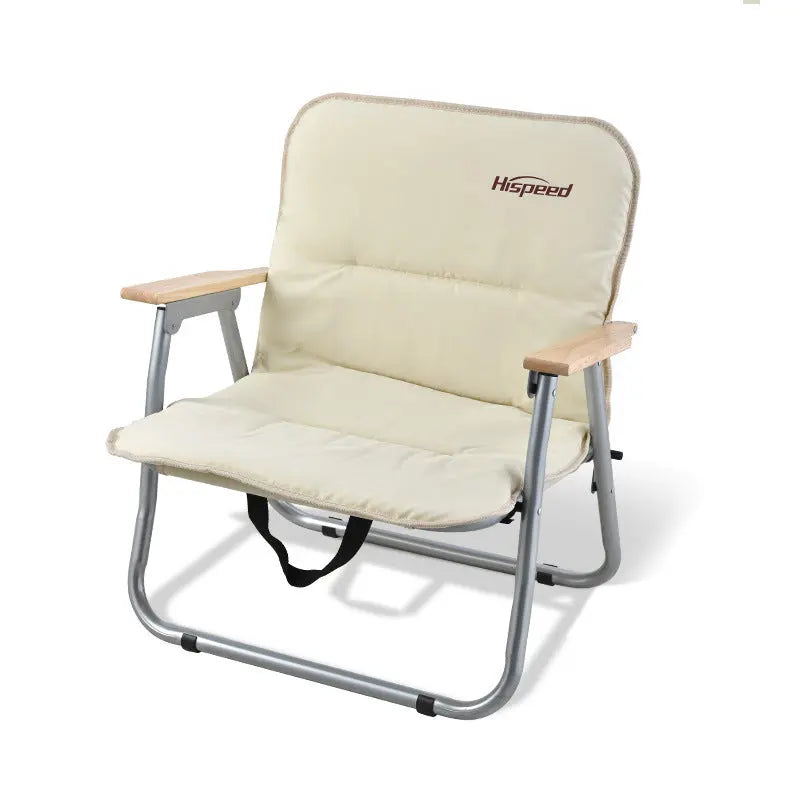 Modern Minimalist Rectangle Outdoor Aluminum Alloy Oxford Fabric Cotton Foldable Detachable Camping Chair Backrest Armrest For Garden Cuvalon