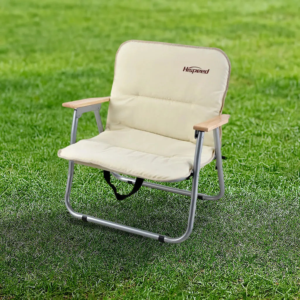 Modern Minimalist Rectangle Outdoor Aluminum Alloy Oxford Fabric Cotton Foldable Detachable Camping Chair Backrest Armrest For Garden Cuvalon
