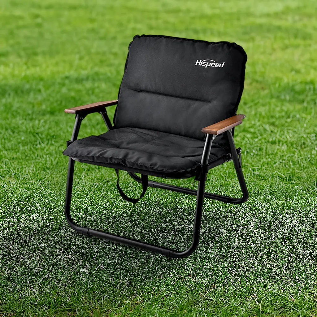 Modern Minimalist Rectangle Outdoor Aluminum Alloy Oxford Fabric Cotton Foldable Detachable Camping Chair Backrest Armrest For Garden Cuvalon
