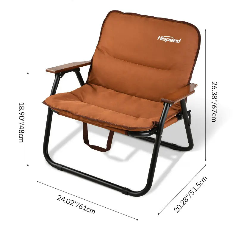 Modern Minimalist Rectangle Outdoor Aluminum Alloy Oxford Fabric Cotton Foldable Detachable Camping Chair Backrest Armrest For Garden Cuvalon