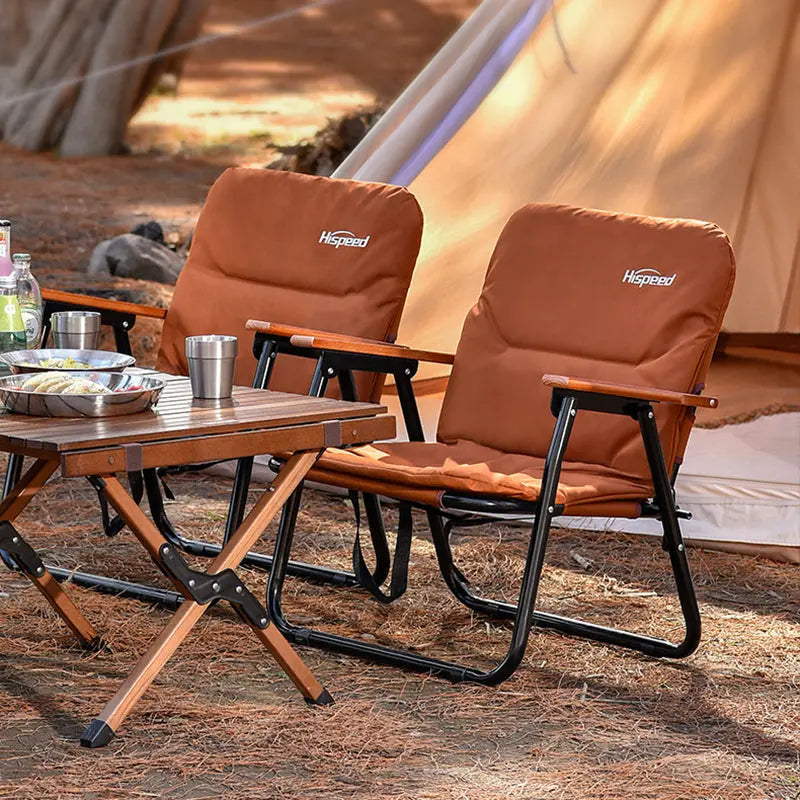 Modern Minimalist Rectangle Outdoor Aluminum Alloy Oxford Fabric Cotton Foldable Detachable Camping Chair Backrest Armrest For Garden Cuvalon