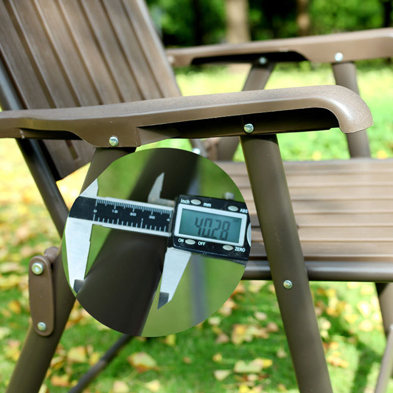 Modern Simplicity Waterproof Rectangular Carbon Steel PVC Foldable Camping Chair Backrest Armrest For Garden Cuvalon
