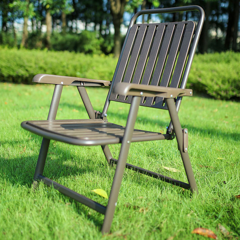 Modern Simplicity Waterproof Rectangular Carbon Steel PVC Foldable Camping Chair Backrest Armrest For Garden Cuvalon