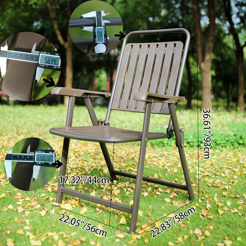 Modern Simplicity Waterproof Rectangular Carbon Steel PVC Foldable Camping Chair Backrest Armrest For Garden Cuvalon