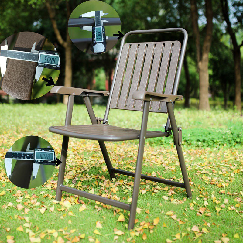 Modern Simplicity Waterproof Rectangular Carbon Steel PVC Foldable Camping Chair Backrest Armrest For Garden Cuvalon