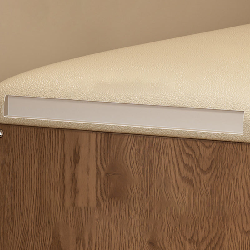 Modern Art Deco Dog Rubberwood PU Leather Sponge Kids Shoe Bench Backless Armless For Entryway Cuvalon