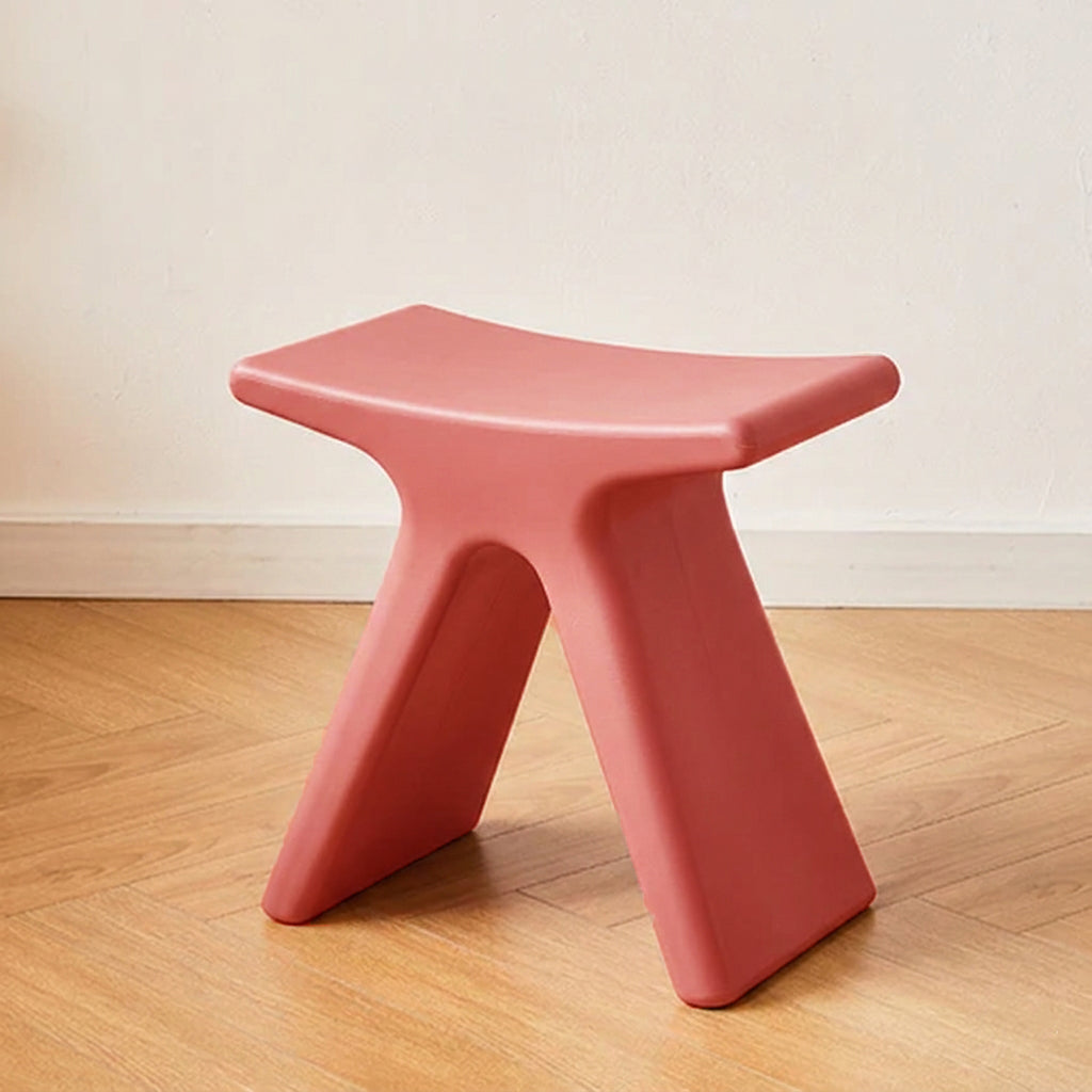 Modern Minimalist Geometric PE Plastic Kids Low Stool Backless Armless For Hallway Cuvalon