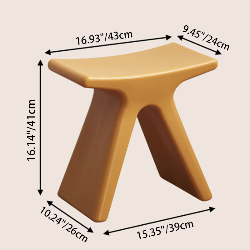 Modern Minimalist Geometric PE Plastic Kids Low Stool Backless Armless For Hallway Cuvalon