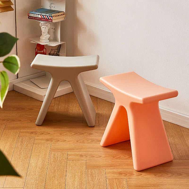 Modern Minimalist Geometric PE Plastic Kids Low Stool Backless Armless For Hallway Cuvalon