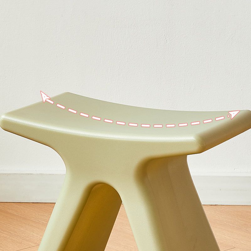 Modern Minimalist Geometric PE Plastic Kids Low Stool Backless Armless For Hallway Cuvalon