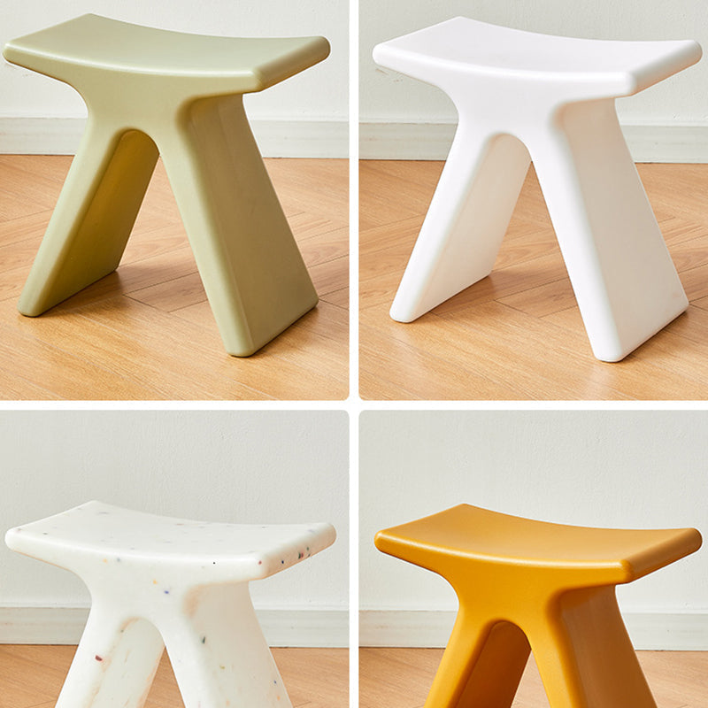 Modern Minimalist Geometric PE Plastic Kids Low Stool Backless Armless For Hallway Cuvalon