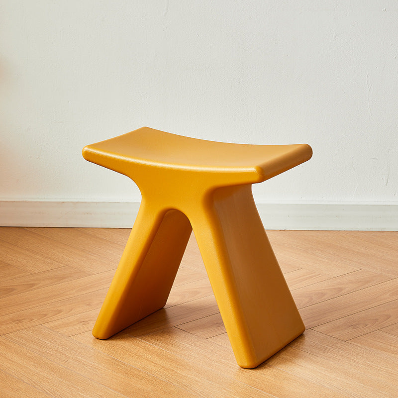 Modern Minimalist Geometric PE Plastic Kids Low Stool Backless Armless For Hallway Cuvalon