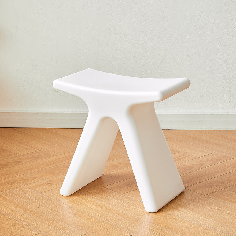 Modern Minimalist Geometric PE Plastic Kids Low Stool Backless Armless For Hallway Cuvalon
