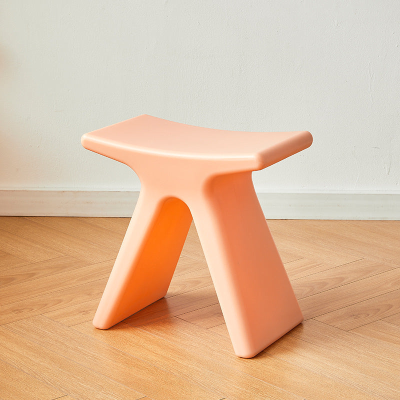 Modern Minimalist Geometric PE Plastic Kids Low Stool Backless Armless For Hallway Cuvalon