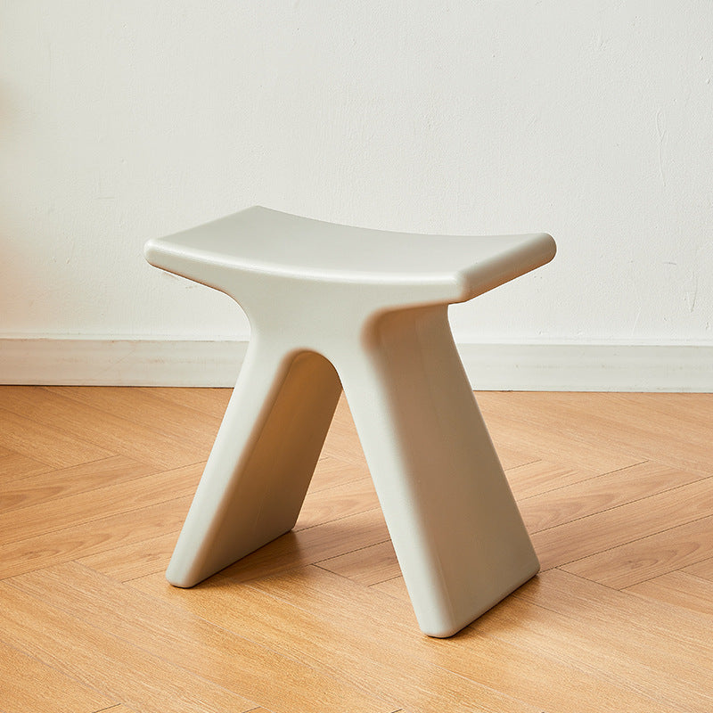 Modern Minimalist Geometric PE Plastic Kids Low Stool Backless Armless For Hallway Cuvalon