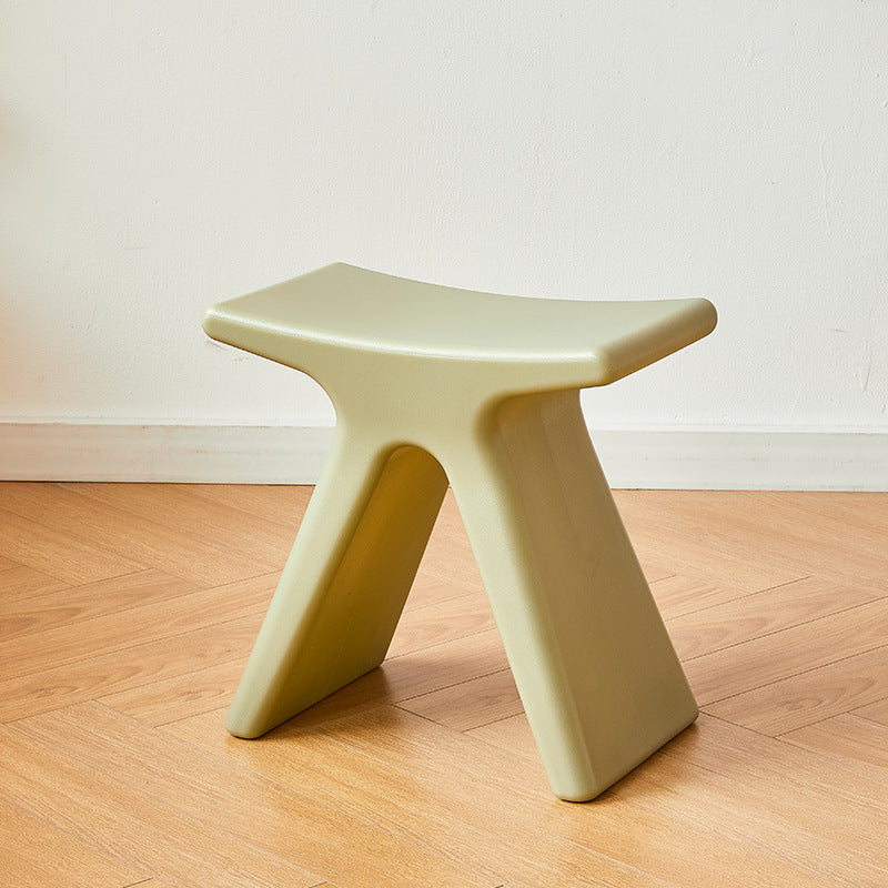 Modern Minimalist Geometric PE Plastic Kids Low Stool Backless Armless For Hallway Cuvalon