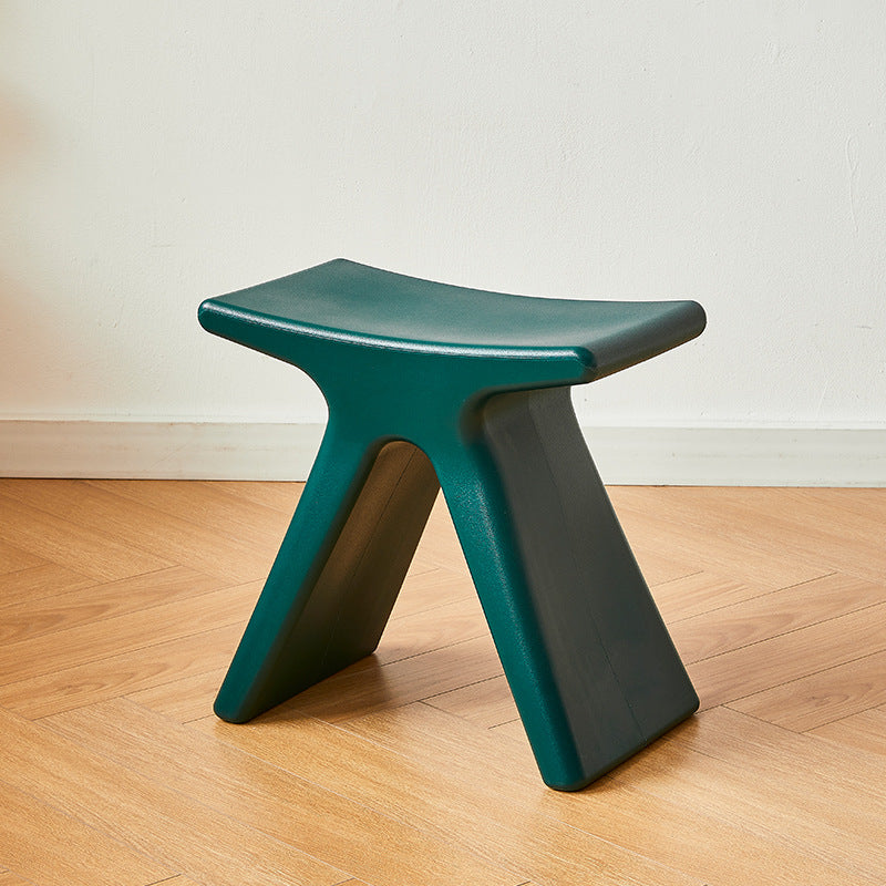 Modern Minimalist Geometric PE Plastic Kids Low Stool Backless Armless For Hallway Cuvalon