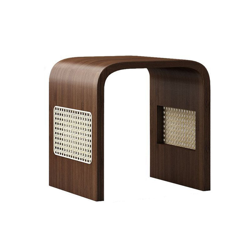 Modern Minimalist Arc Nan Bamboo Resin Rattan Weaving Kids Low Stool Backless Armless For Entryway Cuvalon