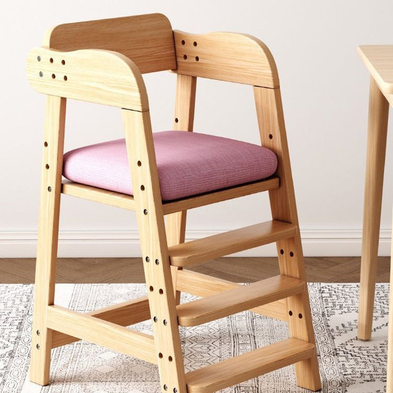 Modern Simplicity Kids Triple Square Fabric Rubberwood Dining Chair Backrest For Dining Room Cuvalon