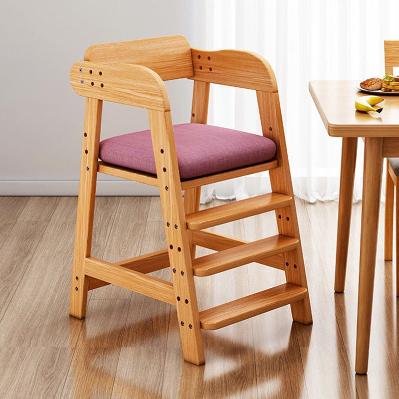 Modern Simplicity Kids Triple Square Fabric Rubberwood Dining Chair Backrest For Dining Room Cuvalon