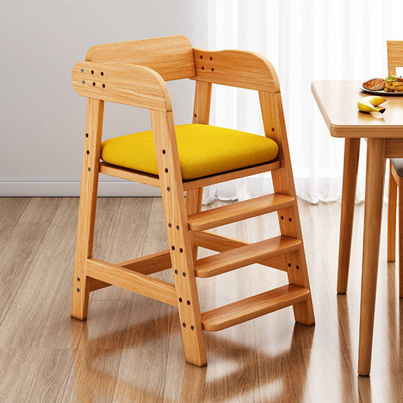 Modern Simplicity Kids Triple Square Fabric Rubberwood Dining Chair Backrest For Dining Room Cuvalon