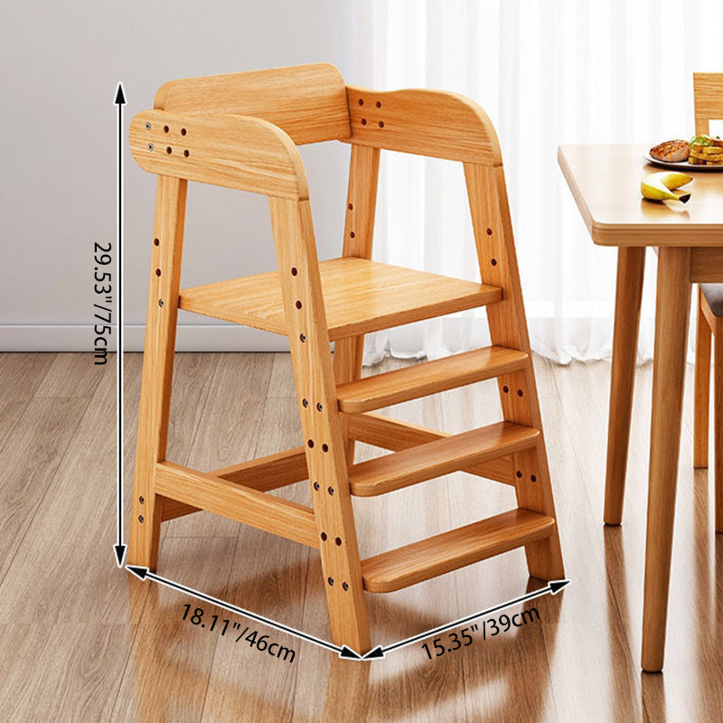 Modern Simplicity Kids Triple Square Fabric Rubberwood Dining Chair Backrest For Dining Room Cuvalon