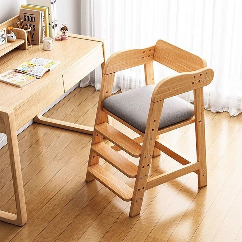 Modern Simplicity Kids Triple Square Fabric Rubberwood Dining Chair Backrest For Dining Room Cuvalon